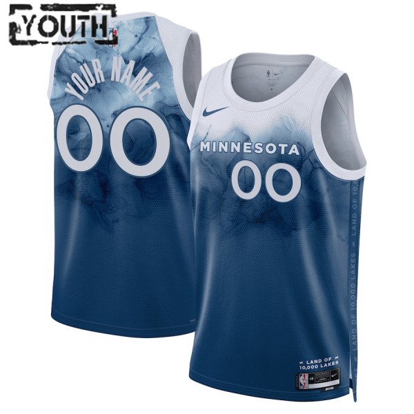 Minnesota Timberwolves Trikot Benutzerdefinierte Nike 2023-24 City Edition Blau Swingman - Kinder Minnesota Timberwolves Trikot Benutzerdefinierte Nike 2023-24 City Edition Blau Swingman - Kinder